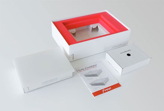 Packaging Freebox Crystal ouvert