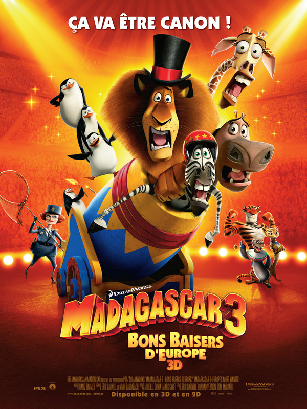 Madagascar 3, bons baisers d'Europe - Affiche