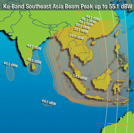 Zone de couverture Asie du Sud